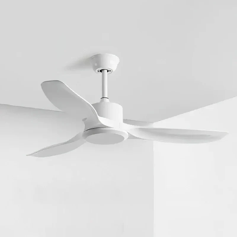 Minimalistische Plafondventilator Hout 106-132cm Met Afstandsbediening 5 Snelheden Omkeerbaar Koper Motor AC 110-240V | Sansoti