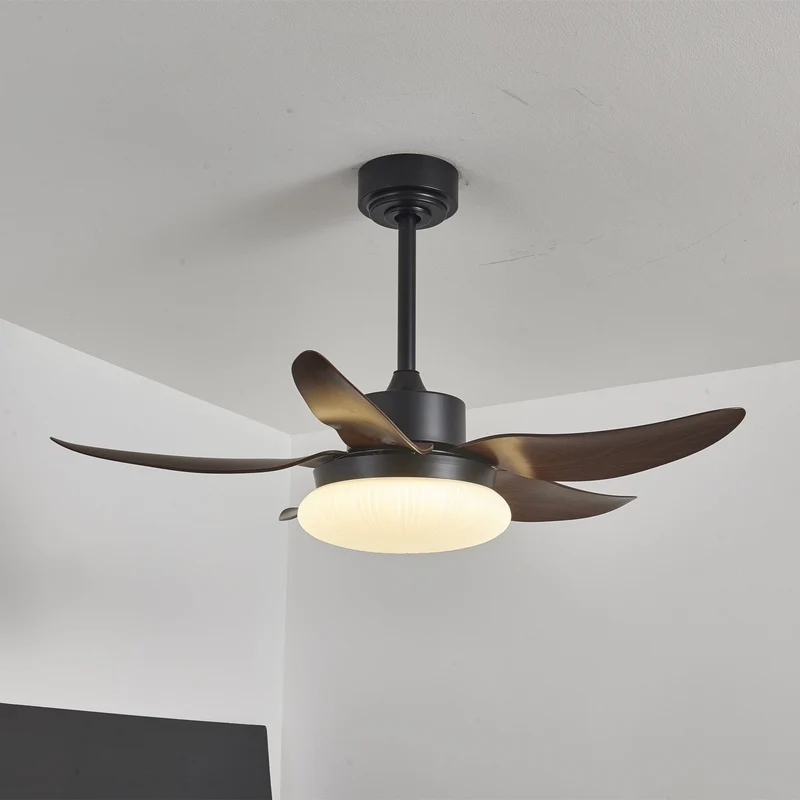 Moderne plafondventilator met verlichting en afstandsbediening hout design 106 cm | Sansoti