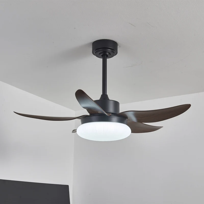 Moderne plafondventilator met verlichting en afstandsbediening hout design 106 cm | Sansoti