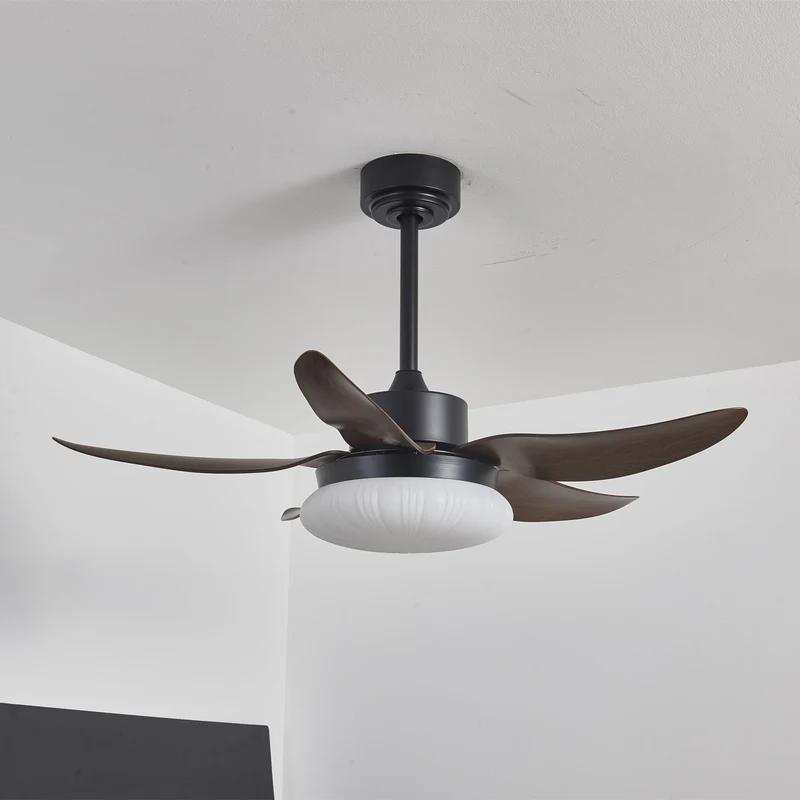 Moderne plafondventilator met verlichting en afstandsbediening hout design 106 cm | Sansoti