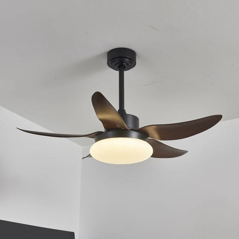 Moderne plafondventilator met verlichting en afstandsbediening hout design 106 cm | Sansoti