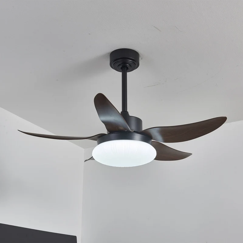 Moderne plafondventilator met verlichting en afstandsbediening hout design 106 cm | Sansoti