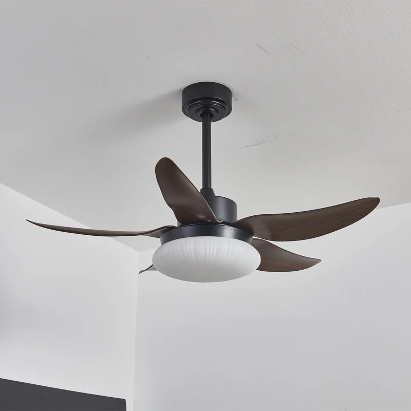 Moderne plafondventilator met verlichting en afstandsbediening hout design 106 cm | Sansoti