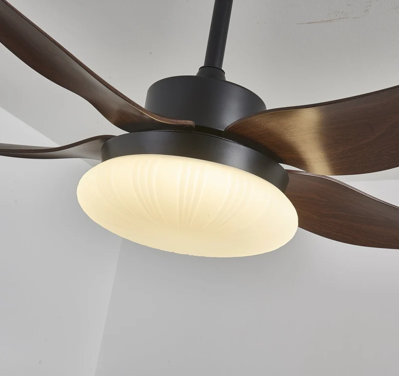 Moderne plafondventilator met verlichting en afstandsbediening hout design 106 cm | Sansoti
