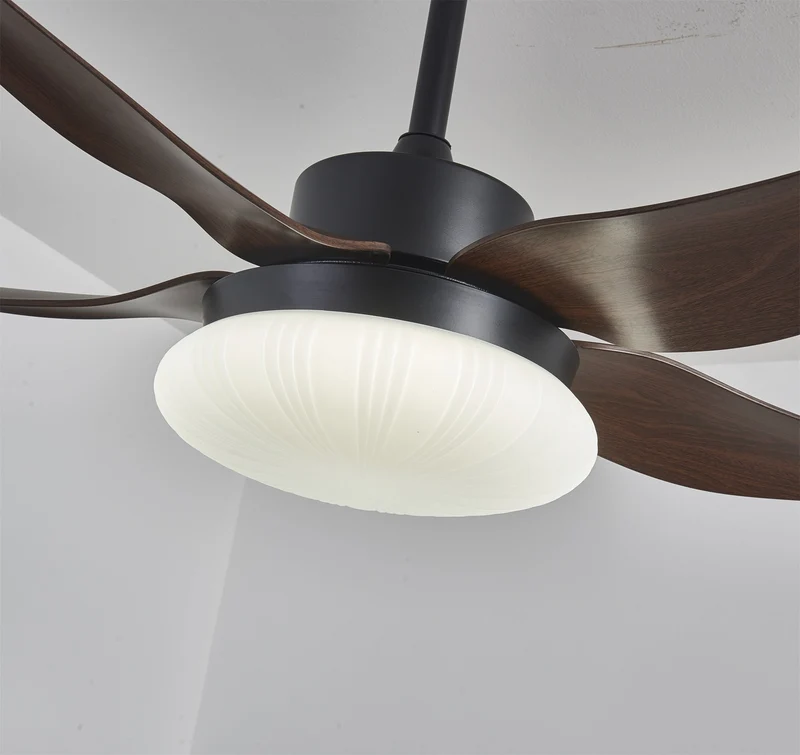 Moderne plafondventilator met verlichting en afstandsbediening hout design 106 cm | Sansoti