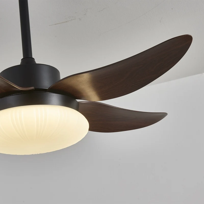 Moderne plafondventilator met verlichting en afstandsbediening hout design 106 cm | Sansoti