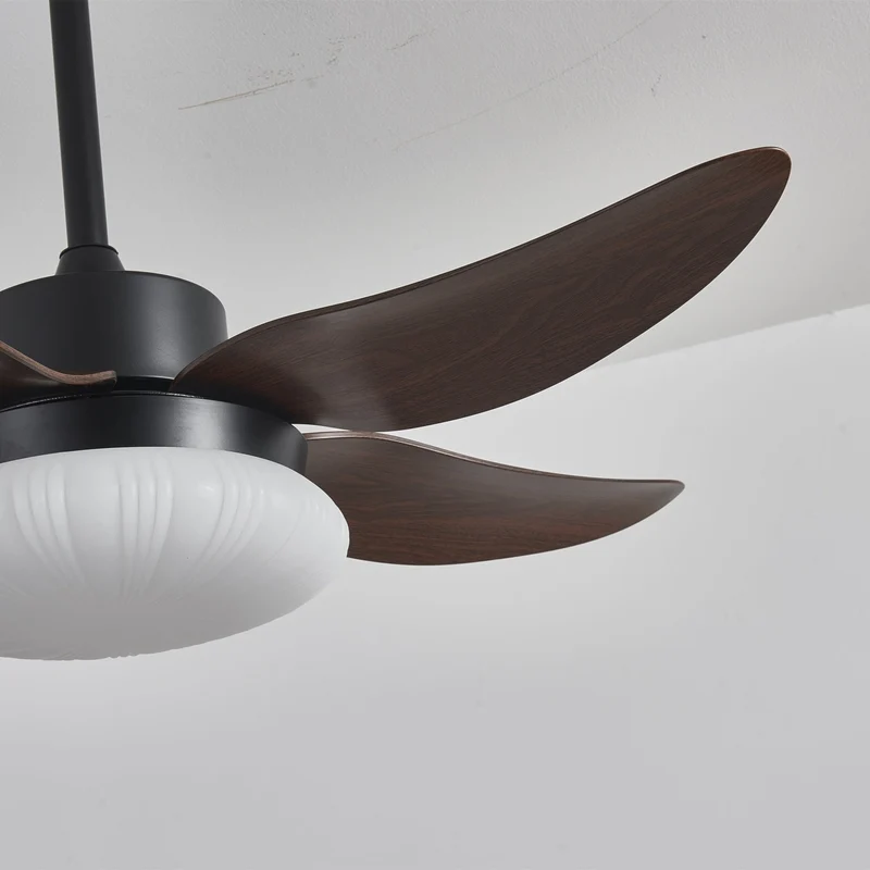 Moderne plafondventilator met verlichting en afstandsbediening hout design 106 cm | Sansoti