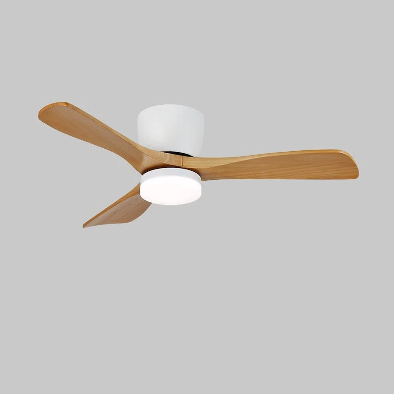 Plafondventilator met Verlichting Hout Minimalistische Stijl met Drie Snelheden Afstandsbediening voor Moderne Slaapkamer Woonkamer | Sansoti