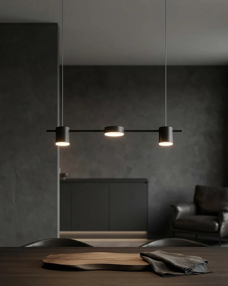 Lineaire LED Hanglamp Helios – Moderne Verlichting met Metaal en Acryl voor Eetkamer en Woonkamer | Sansoti