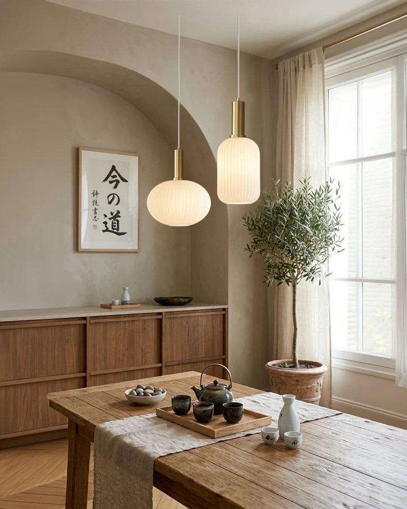 CLYDE Moderne Hanglamp met Gekleurde Glazen Kap – Scandinavisch Design voor Woonkamer & Eetkamer – E27 Fitting | Sansoti