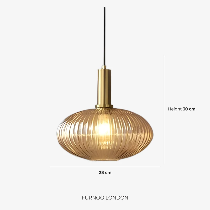 CLYDE Moderne Hanglamp met Gekleurde Glazen Kap – Scandinavisch Design voor Woonkamer & Eetkamer – E27 Fitting | Sansoti