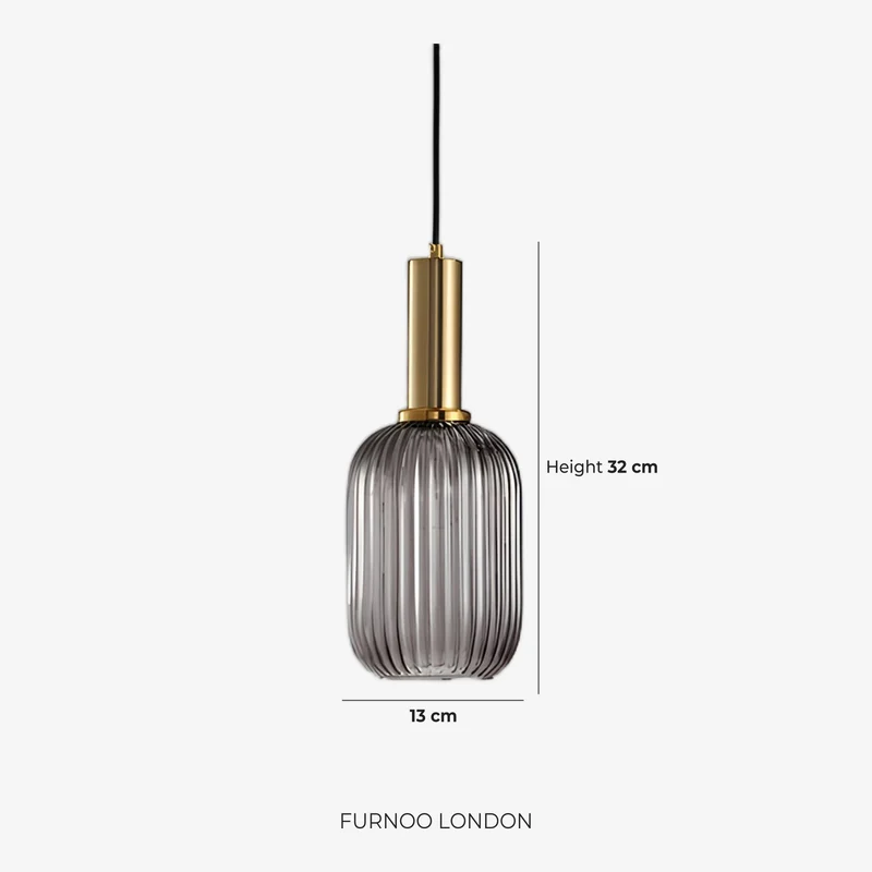 CLYDE Moderne Hanglamp met Gekleurde Glazen Kap – Scandinavisch Design voor Woonkamer & Eetkamer – E27 Fitting | Sansoti