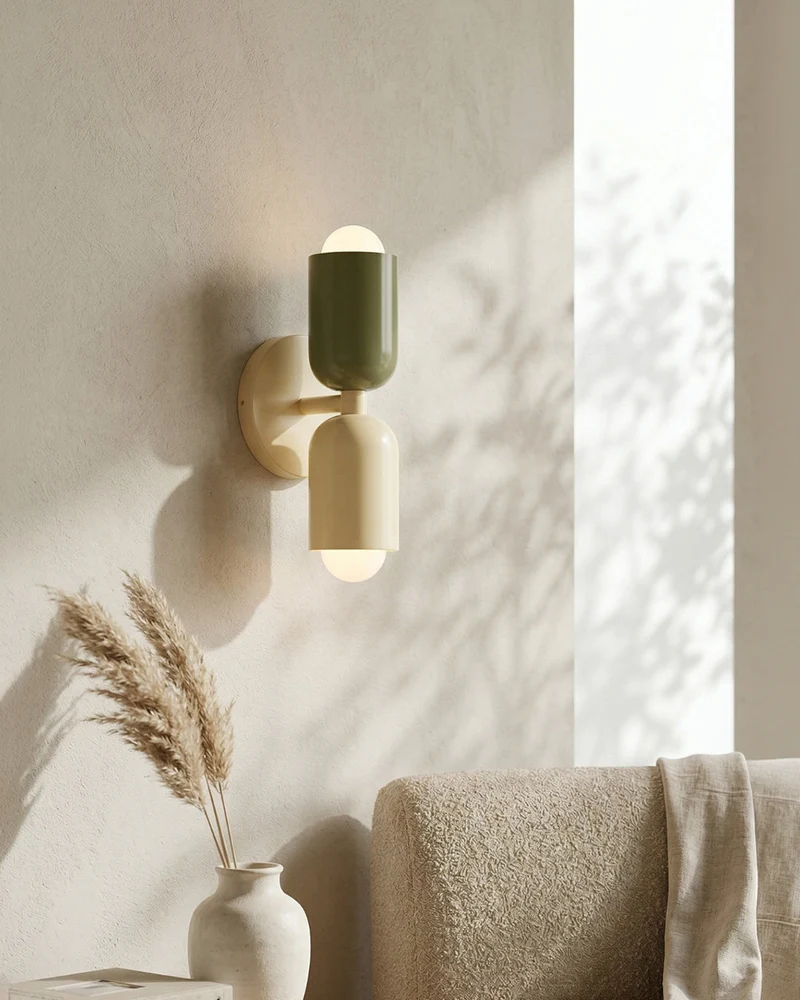 Metalen Wandlamp met Tweevoudige Lichtstraal – Scandinavische Design Verlichting voor Moderne Interieurs | Sansoti