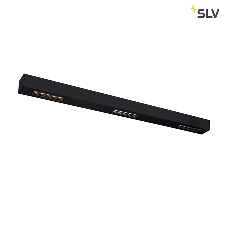 Q-Line LED Deckenaufbauleuchte 1m Schwarz 3000K