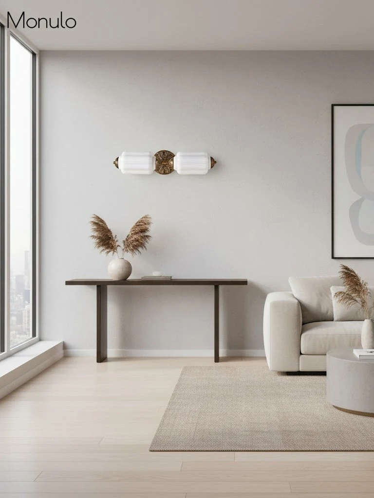 Vintage Glazen Wandlamp Horizontaal Model Eloise Lichtbron voor Woonkamer en Gang | Sansoti