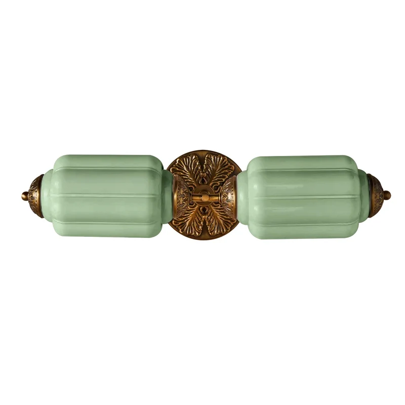 Vintage Glazen Wandlamp Horizontaal Model Eloise Lichtbron voor Woonkamer en Gang | Sansoti