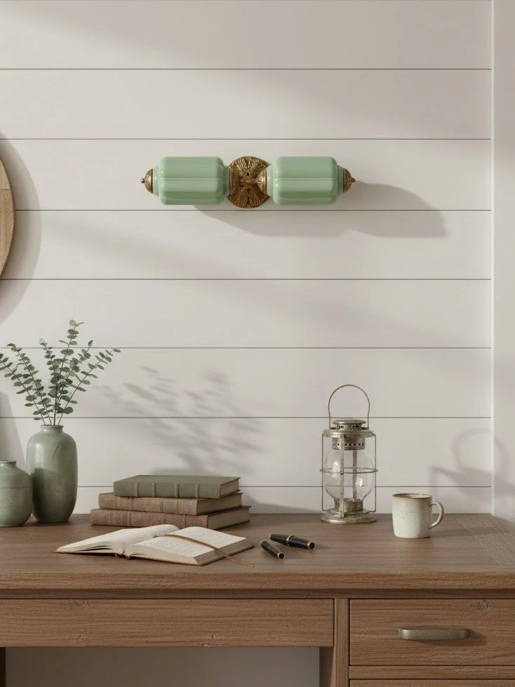 Vintage Glazen Wandlamp Horizontaal Model Eloise Lichtbron voor Woonkamer en Gang | Sansoti