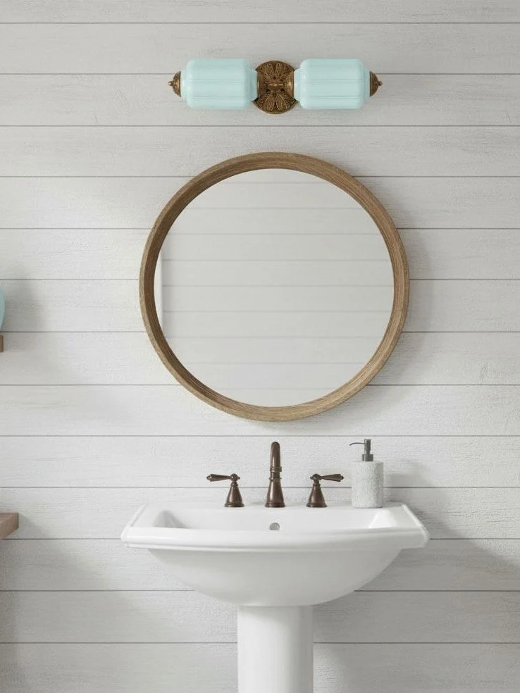 Vintage Glazen Wandlamp Horizontaal Model Eloise Lichtbron voor Woonkamer en Gang | Sansoti