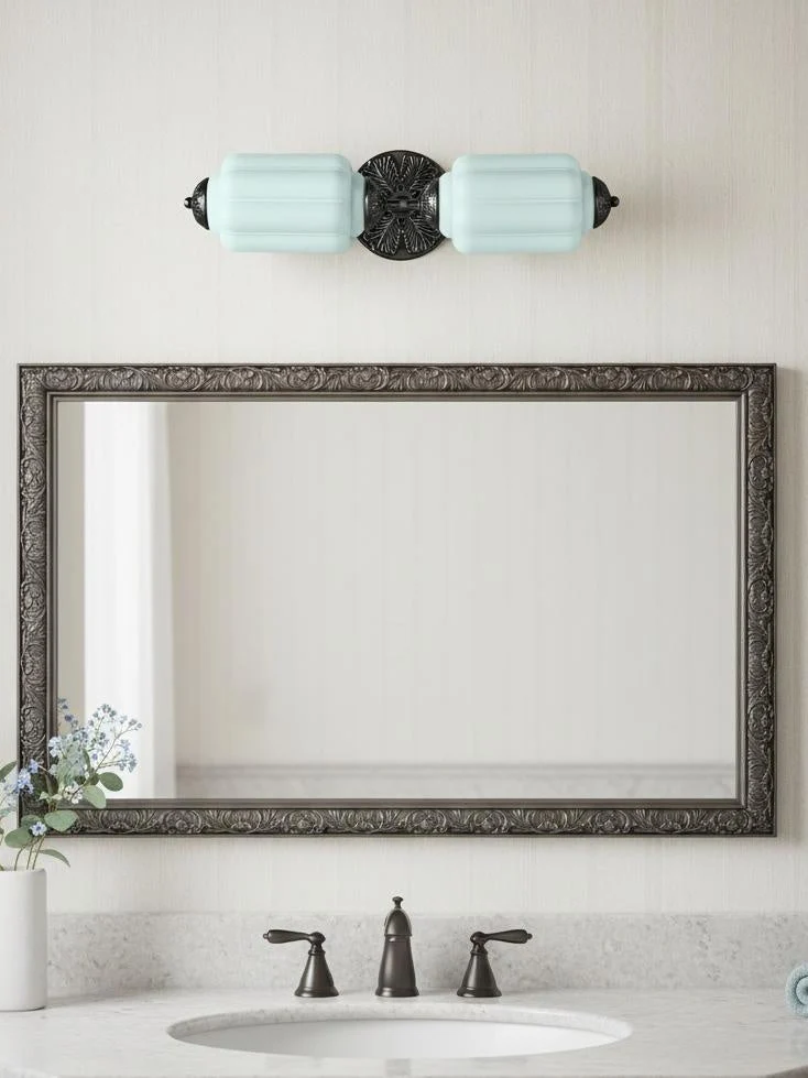 Vintage Glazen Wandlamp Horizontaal Model Eloise Lichtbron voor Woonkamer en Gang | Sansoti