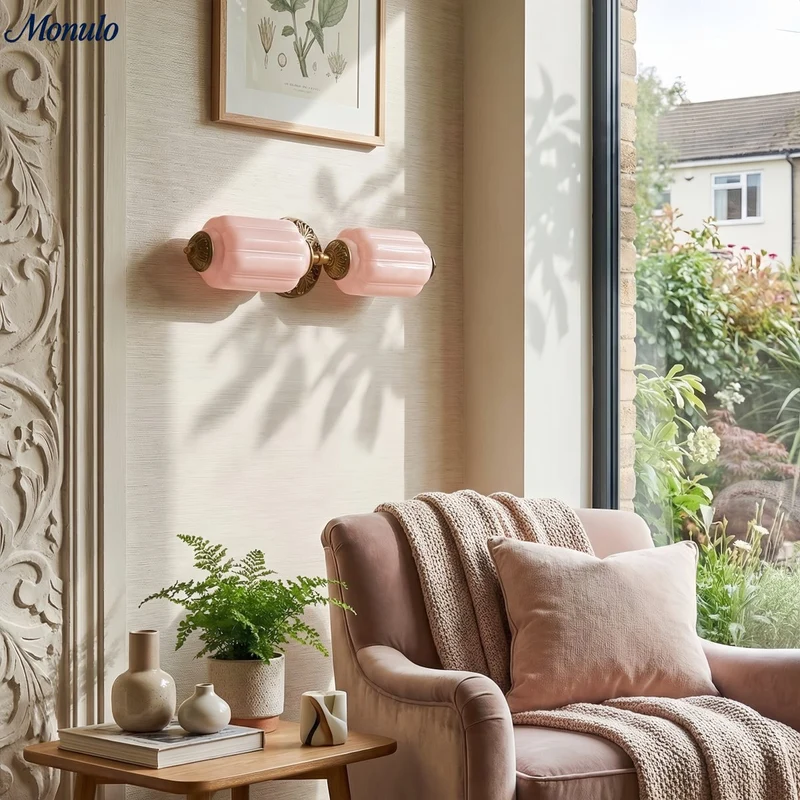 Vintage Glazen Wandlamp Horizontaal Model Eloise Lichtbron voor Woonkamer en Gang | Sansoti