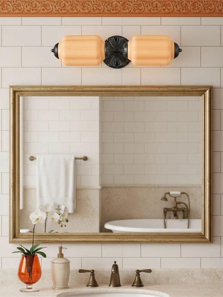Vintage Glazen Wandlamp Horizontaal Model Eloise Lichtbron voor Woonkamer en Gang | Sansoti