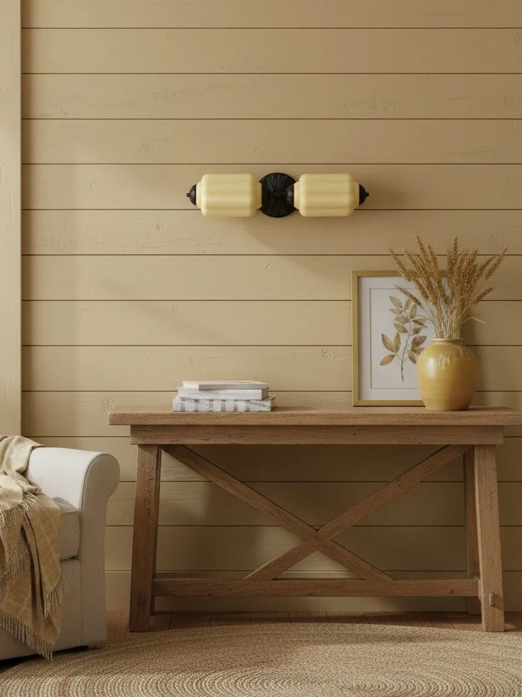 Vintage Glazen Wandlamp Horizontaal Model Eloise Lichtbron voor Woonkamer en Gang | Sansoti