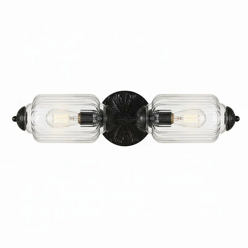 Vintage Glazen Wandlamp Horizontaal Model Eloise Lichtbron voor Woonkamer en Gang | Sansoti