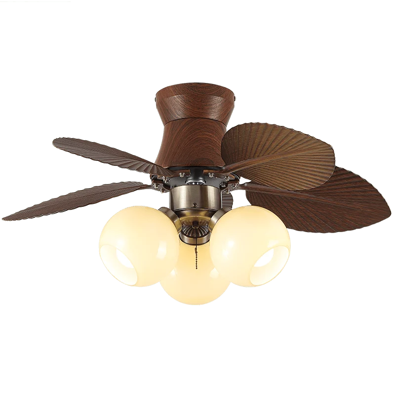 Plafondventilator met Verlichting Eikenfinish ø80cm Dimbaar Afstandsbediening 6 Snelheden Interieur Moderne Ventilator met Verlichtingskap Beige | Sansoti