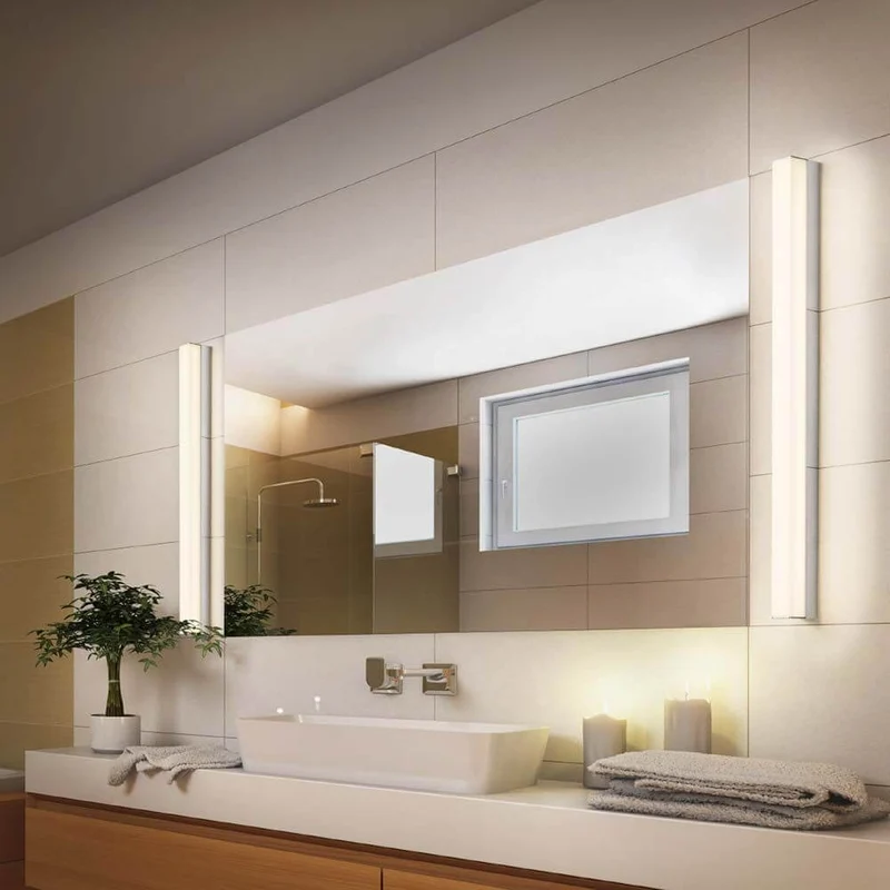 LED Spiegellampe Lado 60cm 1040lm Chrom Warmweiß