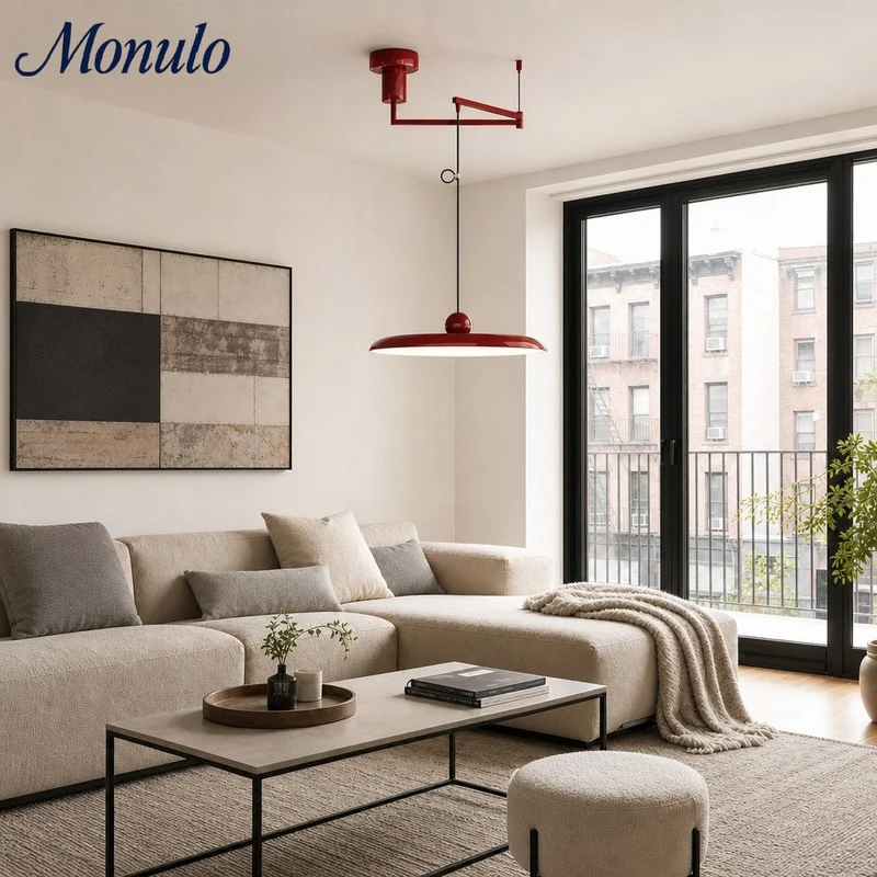 Verstelbare Hanglamp met Zwenkarm – Minimalistische Industriële Verlichting Metaal | Sansoti