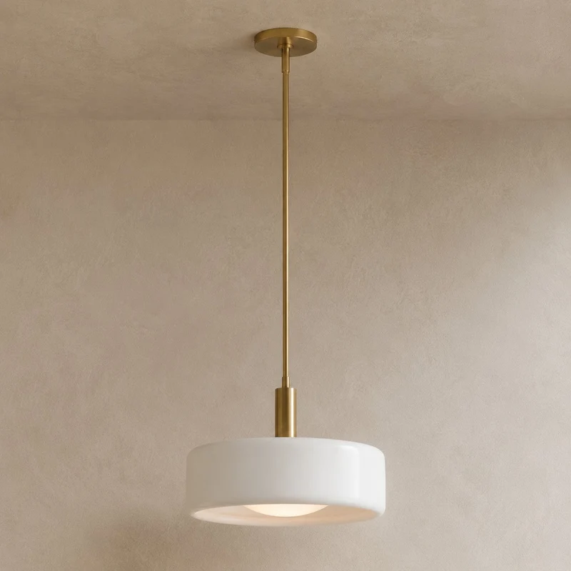 Porselein Hanglamp Minimalistisch Design Wit Groen Zwart Oranje Geel Eetkamer Keuken | Sansoti