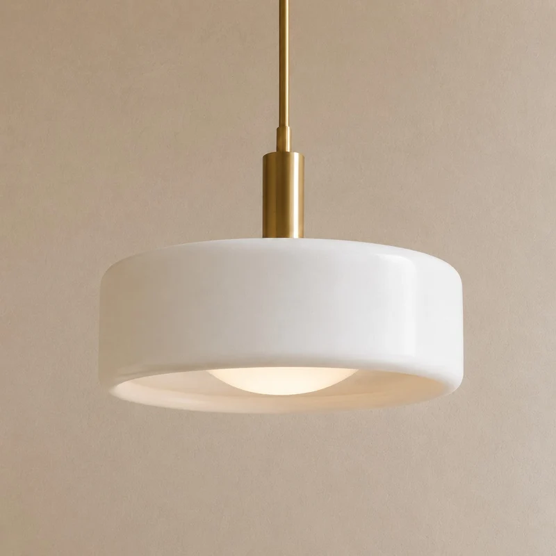Porselein Hanglamp Minimalistisch Design Wit Groen Zwart Oranje Geel Eetkamer Keuken | Sansoti
