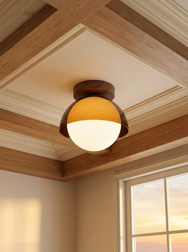 Vintage Plafondlamp met Zonsondergangstinten voor Gang en Entree – Moderne Sfeerverlichting | Sansoti