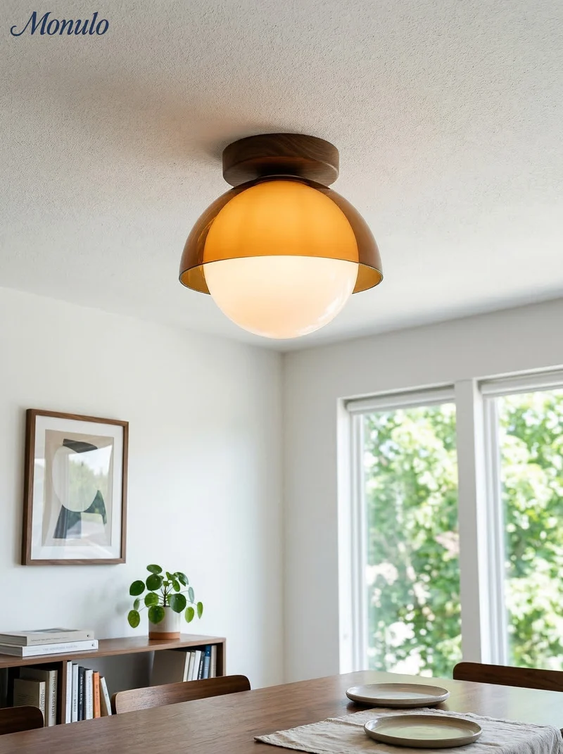 Vintage Plafondlamp met Zonsondergangstinten voor Gang en Entree – Moderne Sfeerverlichting | Sansoti