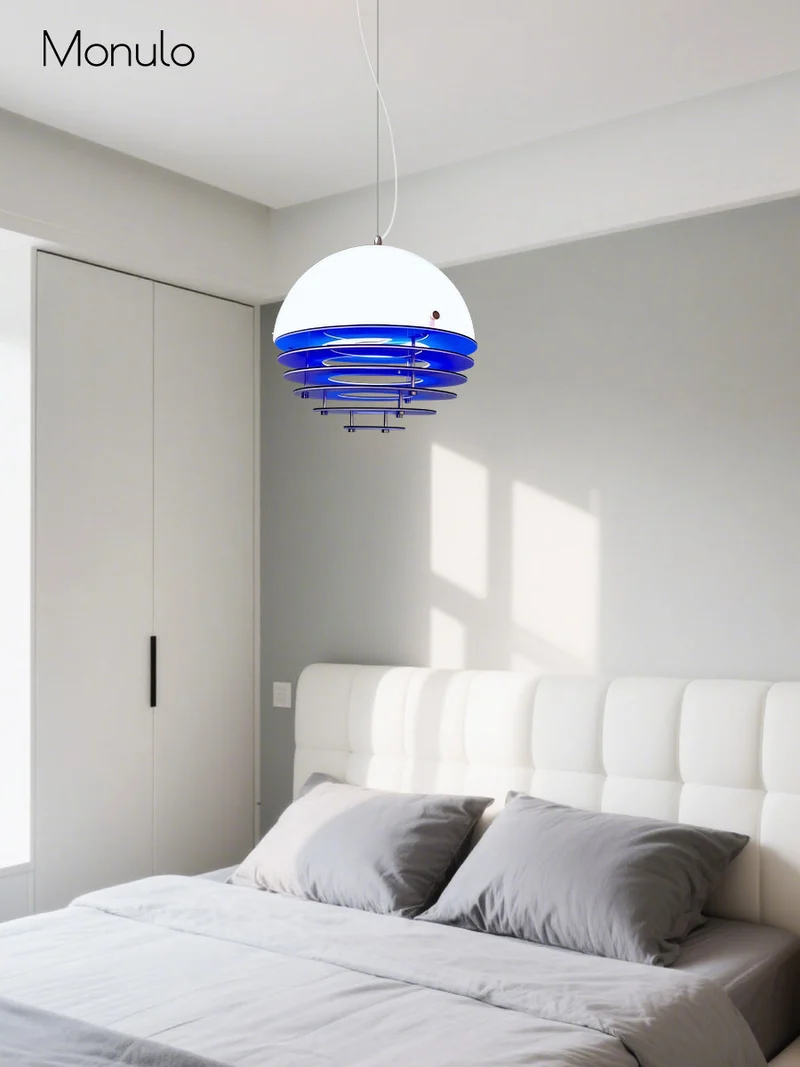 Stijlvolle Hanglamp Bauhaus Design Oranje-Wit Sfeerverlichting voor Moderne Interieurs | Sansoti