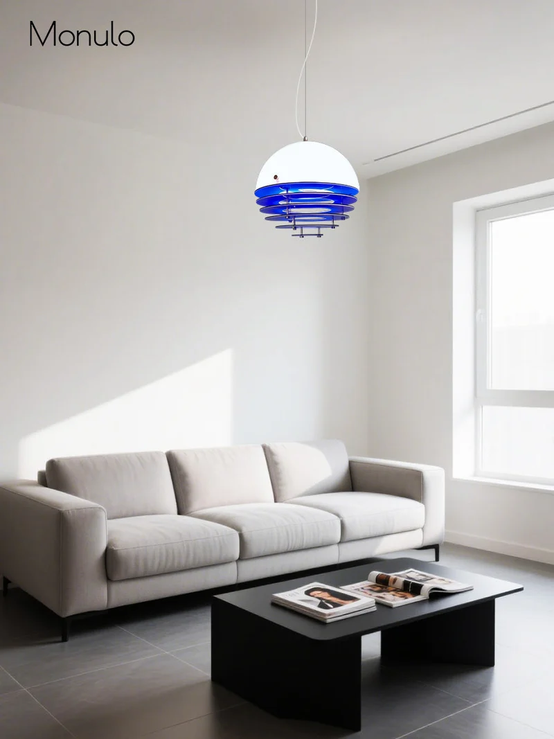 Stijlvolle Hanglamp Bauhaus Design Oranje-Wit Sfeerverlichting voor Moderne Interieurs | Sansoti