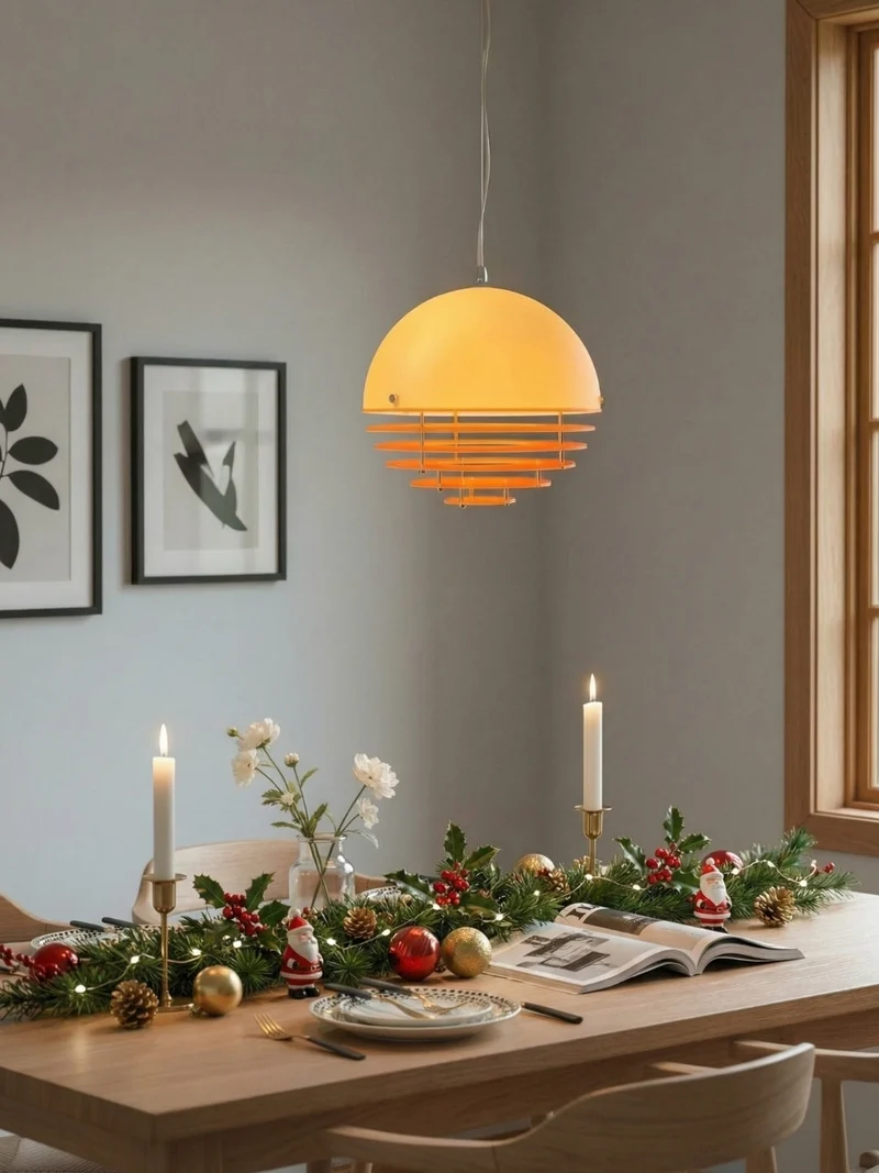 Stijlvolle Hanglamp Bauhaus Design Oranje-Wit Sfeerverlichting voor Moderne Interieurs | Sansoti