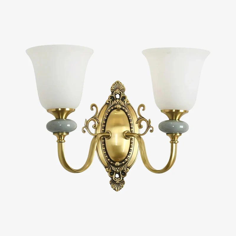 Keramische wandlamp met stoffen kap - 1 of 2 lichtpunten - E27 - diverse kleuren & stijlen | Sansoti