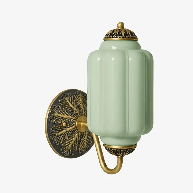Melkglazen Wandlamp Eloise voor Hal en Slaapkamer | Vintage Wandverlichting met Melkwit Glas | Sansoti