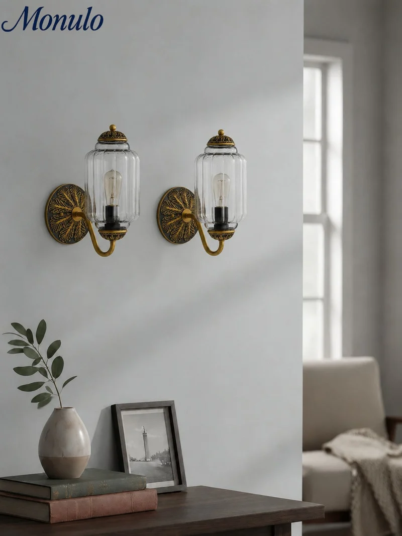 Melkglazen Wandlamp Eloise voor Hal en Slaapkamer | Vintage Wandverlichting met Melkwit Glas | Sansoti