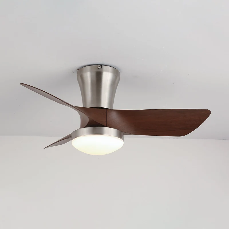 Moderne Houten Plafondventilator Trivon met Geïntegreerde Verlichting – Verstelbare Snelheid & Afstandsbediening | Sansoti