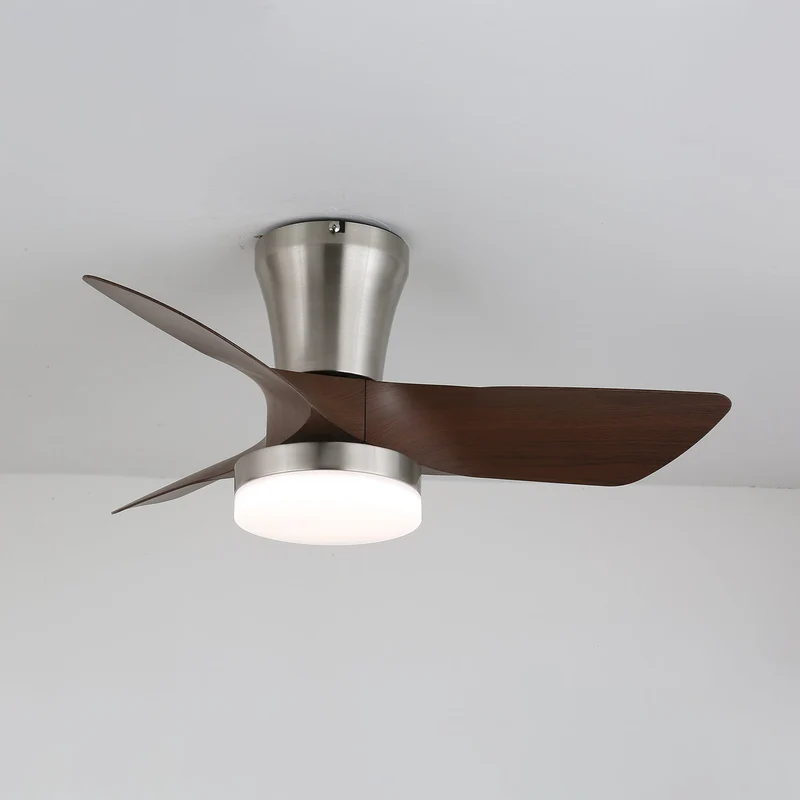 Moderne Houten Plafondventilator Trivon met Geïntegreerde Verlichting – Verstelbare Snelheid & Afstandsbediening | Sansoti