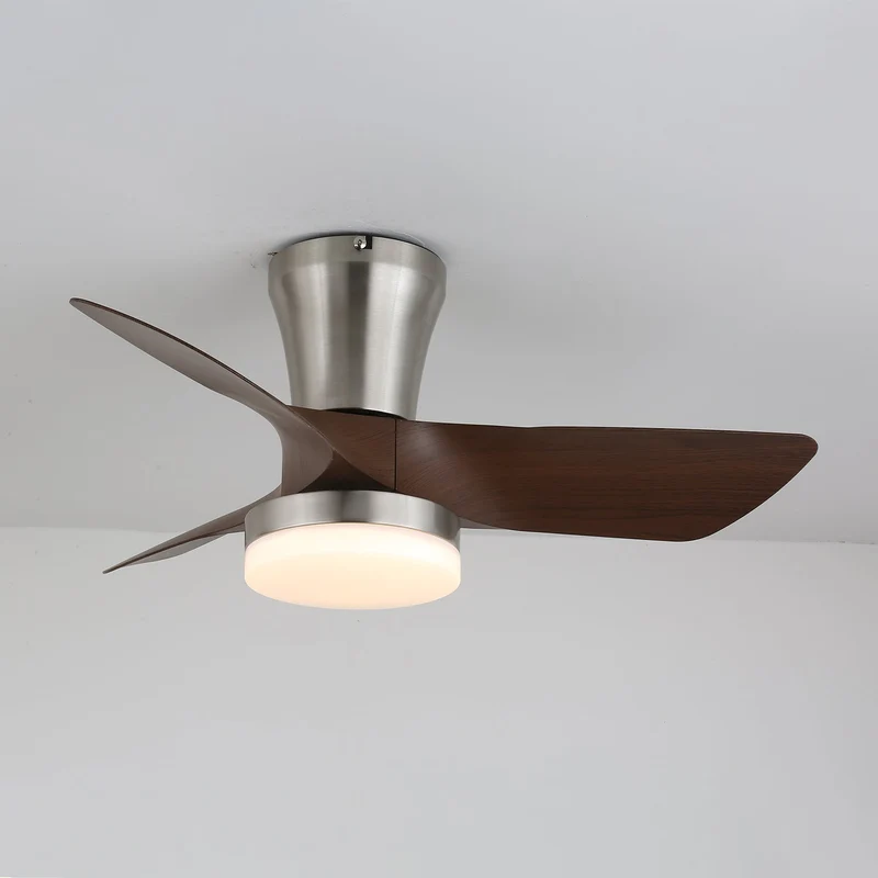 Moderne Houten Plafondventilator Trivon met Geïntegreerde Verlichting – Verstelbare Snelheid & Afstandsbediening | Sansoti