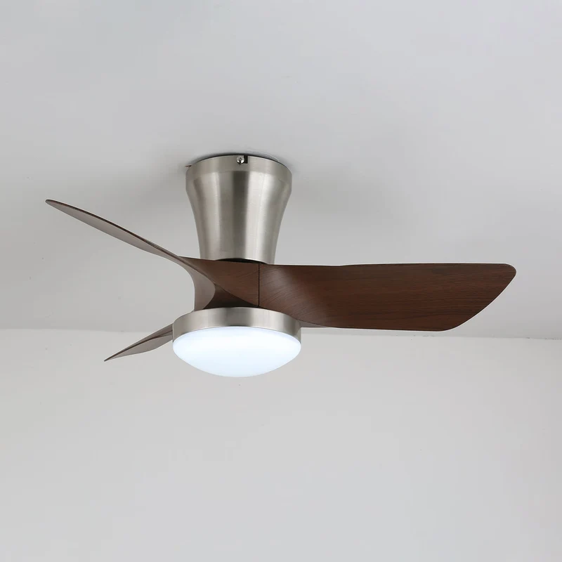Moderne Houten Plafondventilator Trivon met Geïntegreerde Verlichting – Verstelbare Snelheid & Afstandsbediening | Sansoti