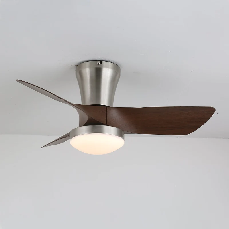 Moderne Houten Plafondventilator Trivon met Geïntegreerde Verlichting – Verstelbare Snelheid & Afstandsbediening | Sansoti