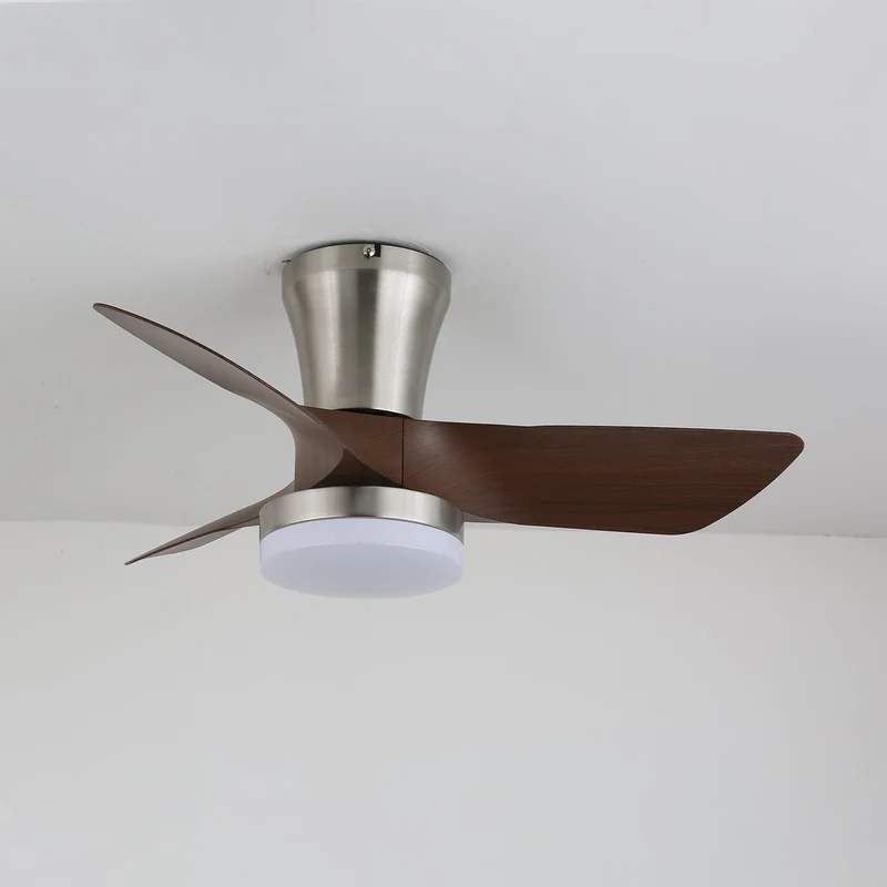 Moderne Houten Plafondventilator Trivon met Geïntegreerde Verlichting – Verstelbare Snelheid & Afstandsbediening | Sansoti
