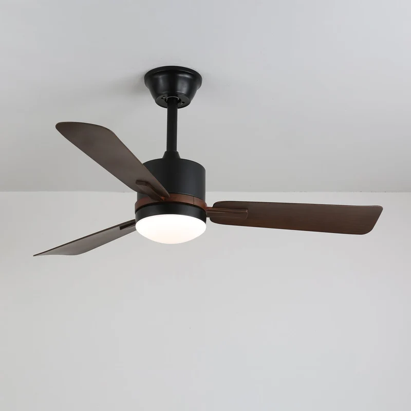 Moderne Plafondventilator met Verlichting — Hout & LED — Afstandsbediening | Sansoti