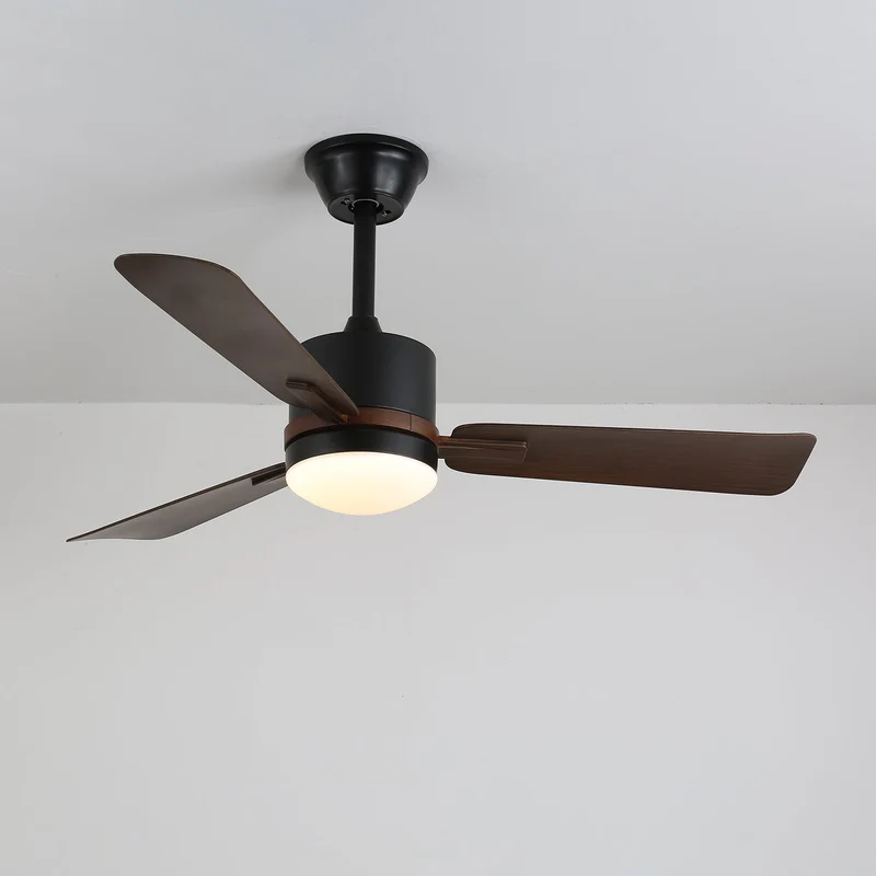 Moderne Plafondventilator met Verlichting — Hout & LED — Afstandsbediening | Sansoti