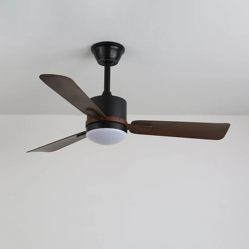 Moderne Plafondventilator met Verlichting — Hout & LED — Afstandsbediening | Sansoti