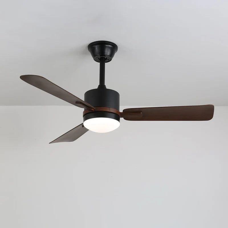 Moderne Plafondventilator met Verlichting — Hout & LED — Afstandsbediening | Sansoti